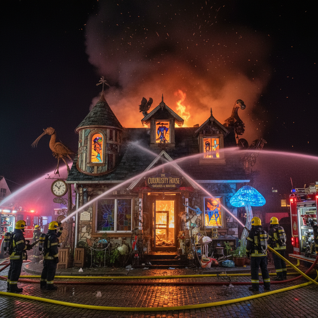 Late-night fire damages LA’s Museum of Jurassic Technology.